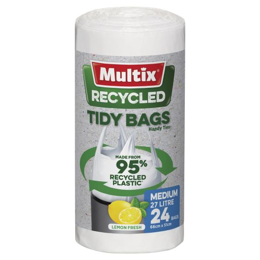 GREENER MEDIUM RECYCLED LEMON SCENT TIDY BAG 24S