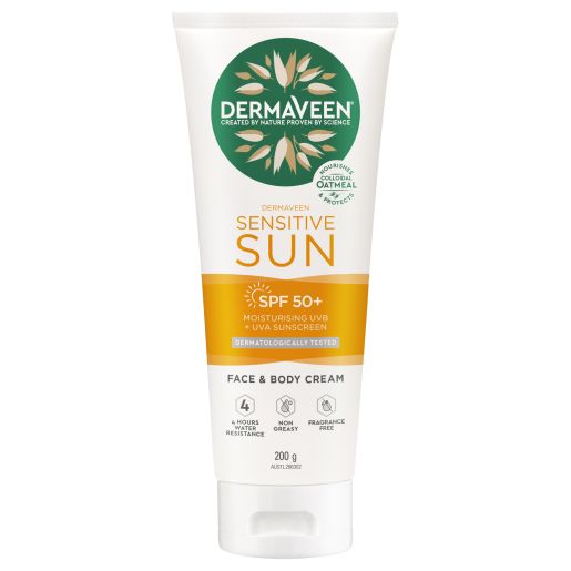 SENSITIVE SUN FACE & BODY CREAM SPF50 200GM