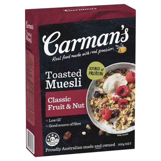 CLASSIC FRUIT AND NUT MUESLI 500GM