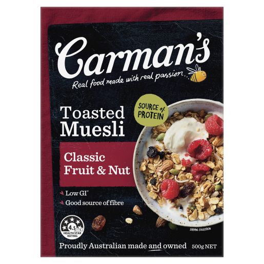 CLASSIC FRUIT AND NUT MUESLI 500GM