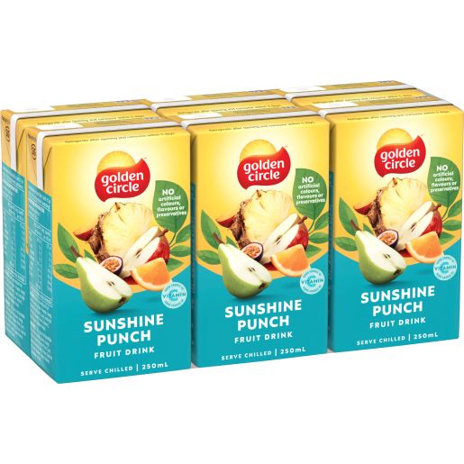 SUNSHINE PUNCH JUICE 6 PACK 6X250ML