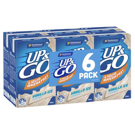 VANILLA ICE UP&GO LIQUID BREAKFAST 6X250ML