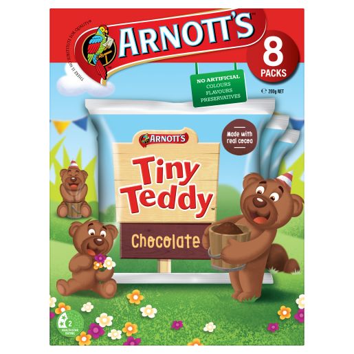 TINY TEDDY BISCUITS CHOCOLATE MP BOX 200GM
