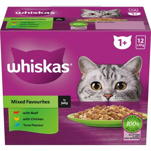 FAVOURITE JELLY  WET CAT FOOD MVMS 12X85GM