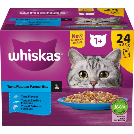 TUNA FAVOURITES IN JELLY CAT FOOD 24X85GM