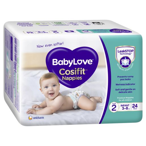 COSIFIT INFANT CONVENIENCE NAPPIES 24S