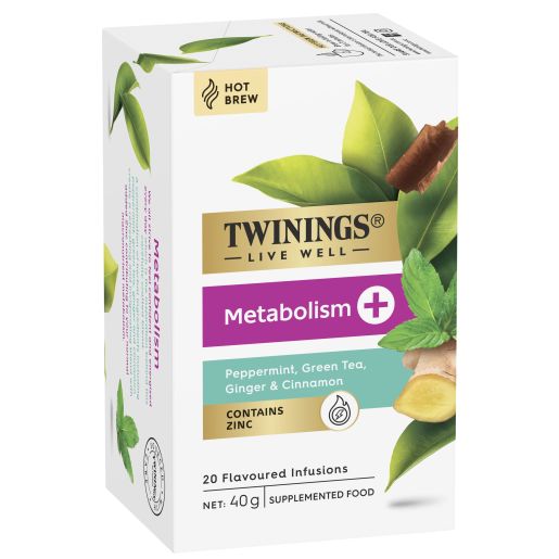 LIVE WELL METABOLISM PLUS ZINC TEA BAGS 20S