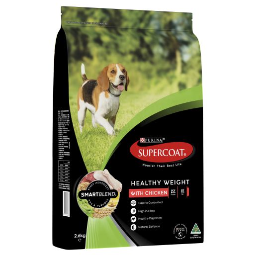 SUPERCOAT HEALTHY WEIGHT CHICKEN PET FOOD 2.6KG