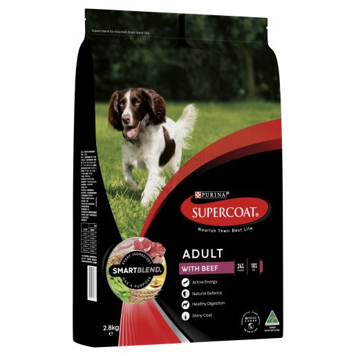 SUPERCOAT ADULT BEEF PET FOOD 2.8KG