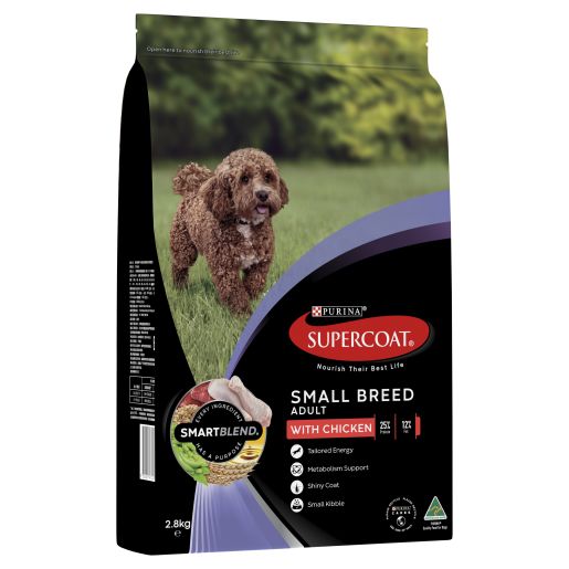 SUPERCOAT ADULT SMALL BREED CHICKEN PET FOOD 2.8KG