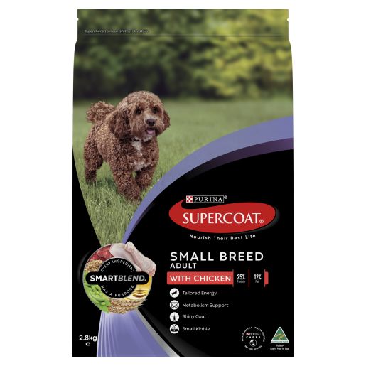 SUPERCOAT ADULT SMALL BREED CHICKEN PET FOOD 2.8KG