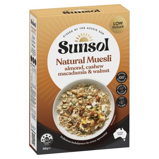 ALMOND CASHEW & WALNUT NATURAL MUESLI 500GM