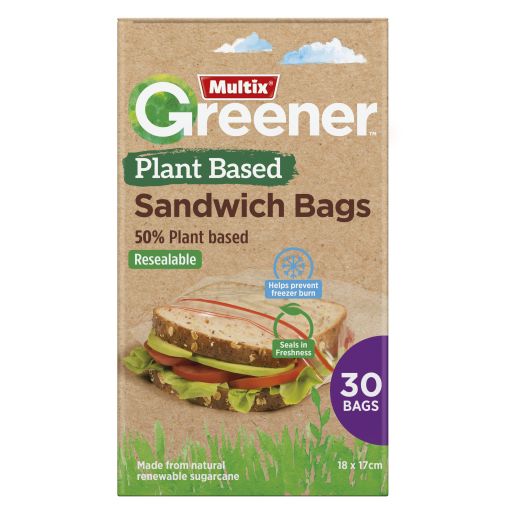 GREENER PLANT BASED SANDWICH BAGS 30S