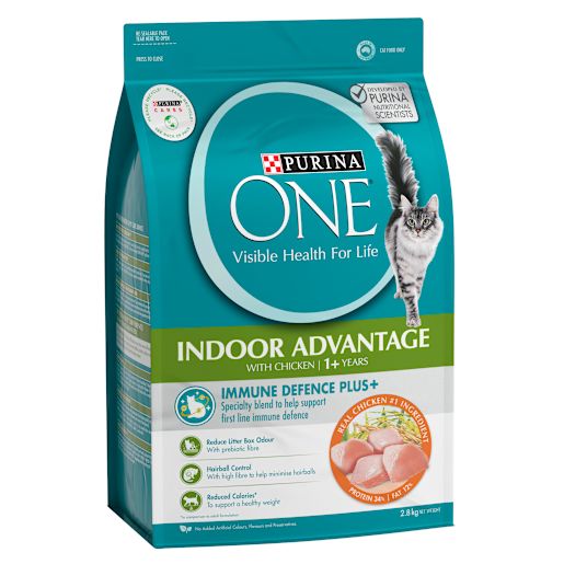 ONE ADULT DRY INDOOR CHICKEN CAT FOOD 2.8KG