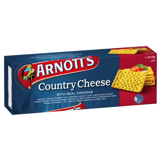 CRACKERS COUNTRY CHEESE 250GM