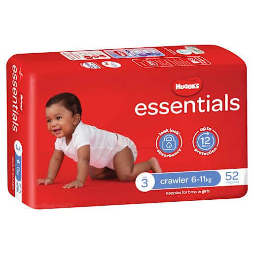 ESSENTIALS CRAWLER SIZE 3 NAPPIES 52S