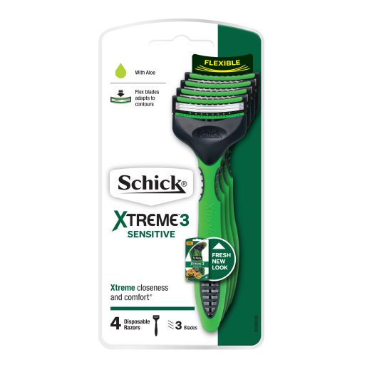 XTREME 3 SENSITIVE DISPOSABLE SHAVER MEN 4PK