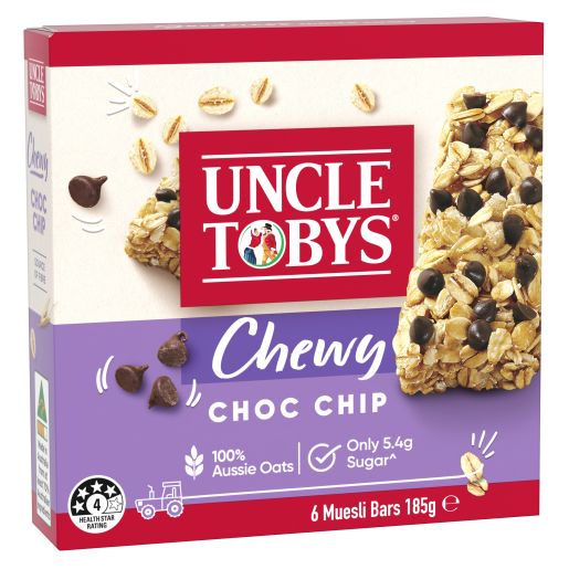 CHEWY CHOCOLATE CHIP MUESLI BAR 185GM