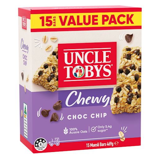 CHOC CHIPS VARIETY PACK MUESLI BARS 469GM