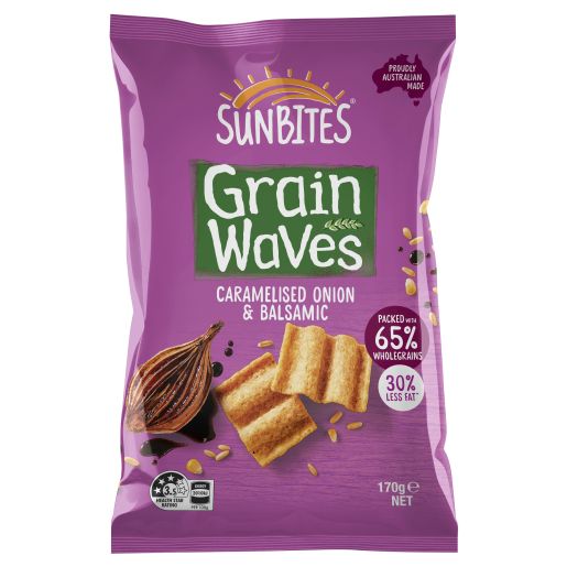 CARAMELISED ONION & BACON GRAINWAVES 170GM