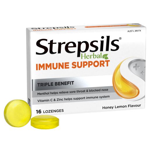 HERBAL IMMUNE SUPPORT HONEY & LEMON 16S