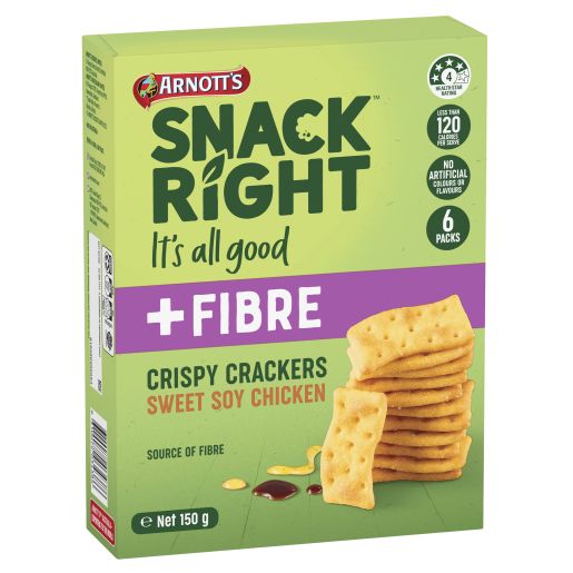 SNACK RIGHT SWEET SOY CHICKEN CRISPY CRACKERS 150GM