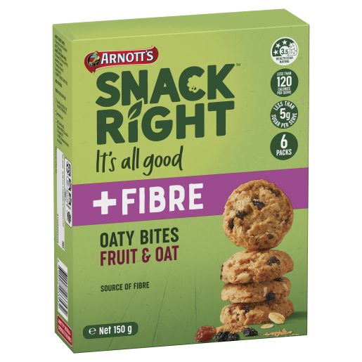 SNACKRIGHT OATY BITES FRUIT & OAT BISCUITS 150GM