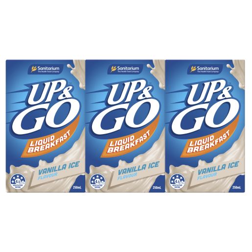 VANILLA ICE UP&GO LIQUID BREAKFAST 3 PACK 3X250ML