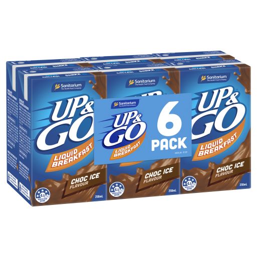 CHOCOLATE ICE UP&GO LIQUID BREAKFAST 6X250ML