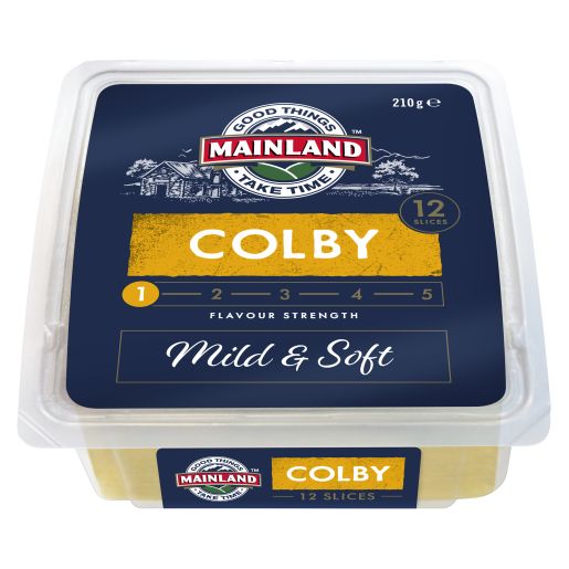 COLBY SLICED CHEESE 210GM