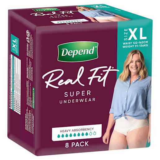 REALFIT UNDERWEAR SUPER FEMALE EXTRA LARGE 8S