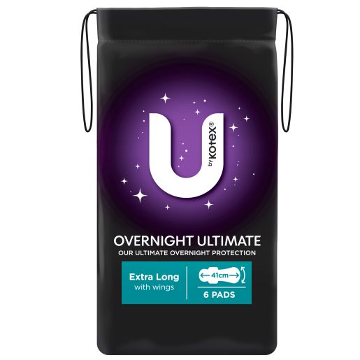 ULTIMATE OVERNIGHT MAXI PAD WITH WINGS 6S