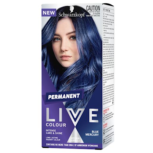 BLUE MERCURY LIVE COLOUR PERMANENT HAIR COLOUR 1EA