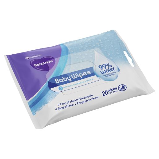 BABY WATER WIPES 20S