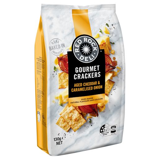 ONION & CHEDDAR CRACKERS 130GM