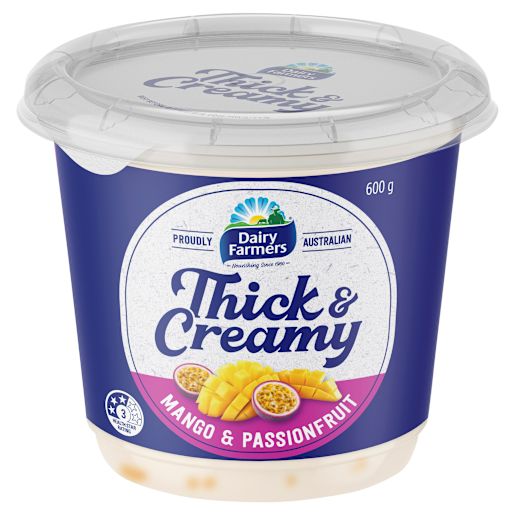 THICK & CREAMY MANGO & PASSIONFRUIT YOGHURT 600GM