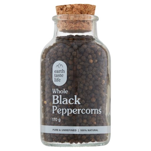 LIFE WHOLE BLACK PEPPERCORNS GRINDER 80GM