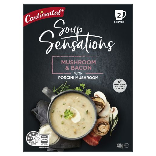 BACON & MUSHROOM SOUP SENSATIONS 48GM