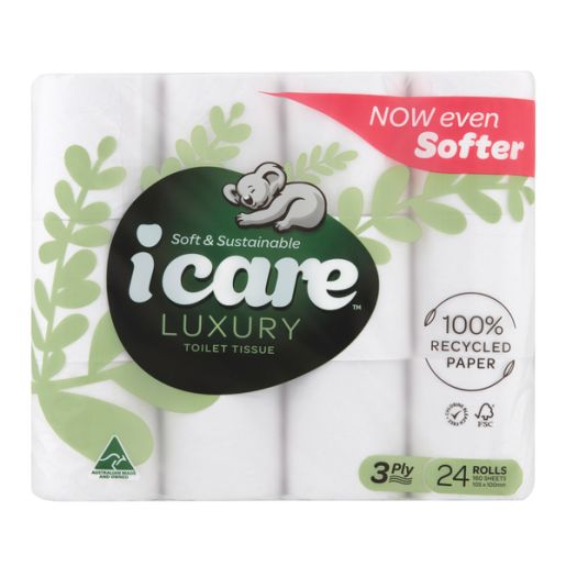 100% RECYCLED TOILET PAPER 24PK