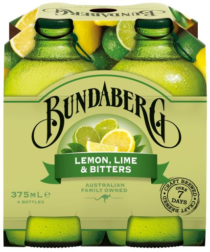 LEMON LIME & BITTERS SOFTDRINK 4X375ML