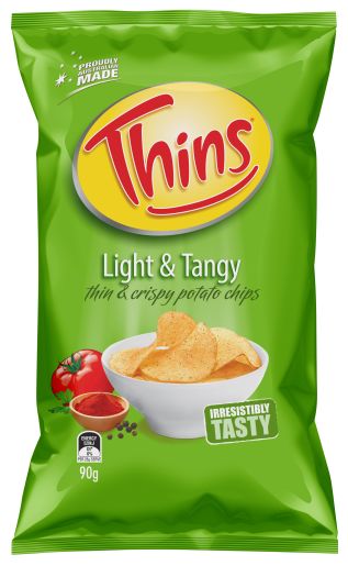 LIGHT AND TANGY POTATO CHIPS 90GM