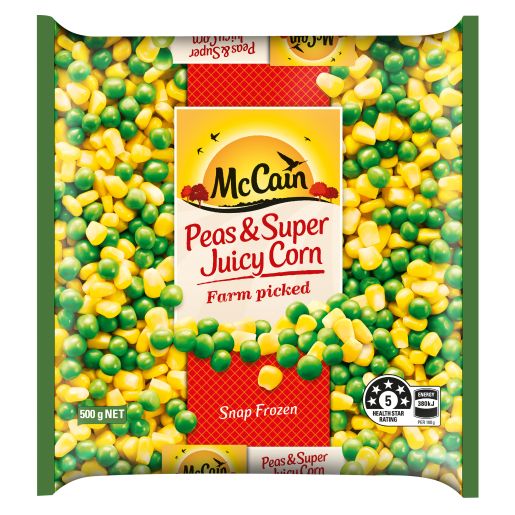 PEAS & SUPER JUICY CORN 500GM