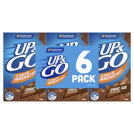 CHOCOLATE ICE UP&GO LIQUID BREAKFAST 6X250ML