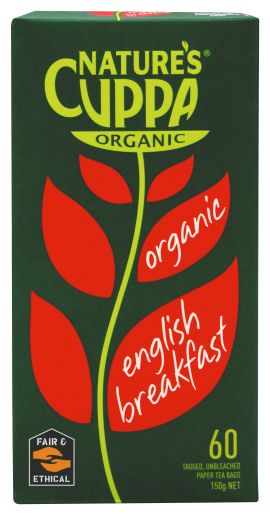 ORGANIC ENGLISH BREAKFAST TEA BAGS 60S