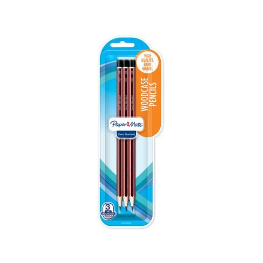 WOODCASE HB PENCIL 3PK