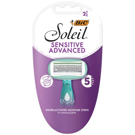 SOLEIL SENSITIVE ADVANCED RAZORS 2PK