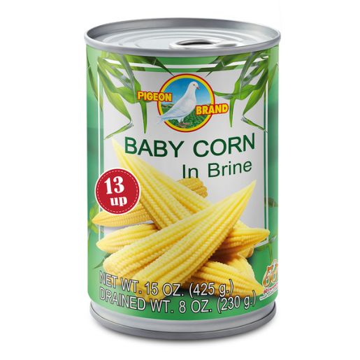 BABY CORN IN BRINE 13 UP 425GM