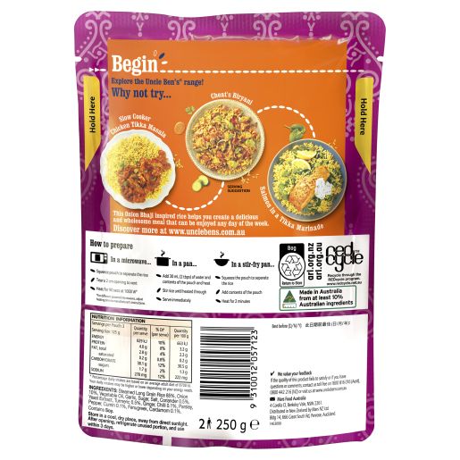 INDIAN STYLE SPICED EXPRESS RICE 250GM