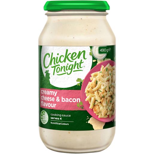 CREAMY CHEESE & BACON FLAVOUR SIMMER SAUCE 490GM