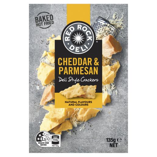 CHEDDAR & PARMESAN CRACKERS 135GM